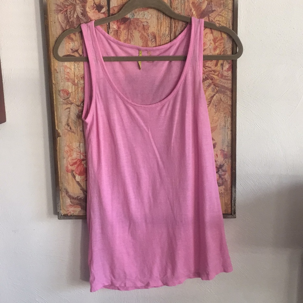 SAKS JACK ROGERS SOFT PINK YOGA GYM TANK TOP S
